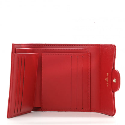 Chanel Caviar Quilted Compact Flap Wallet Red 5 of 8