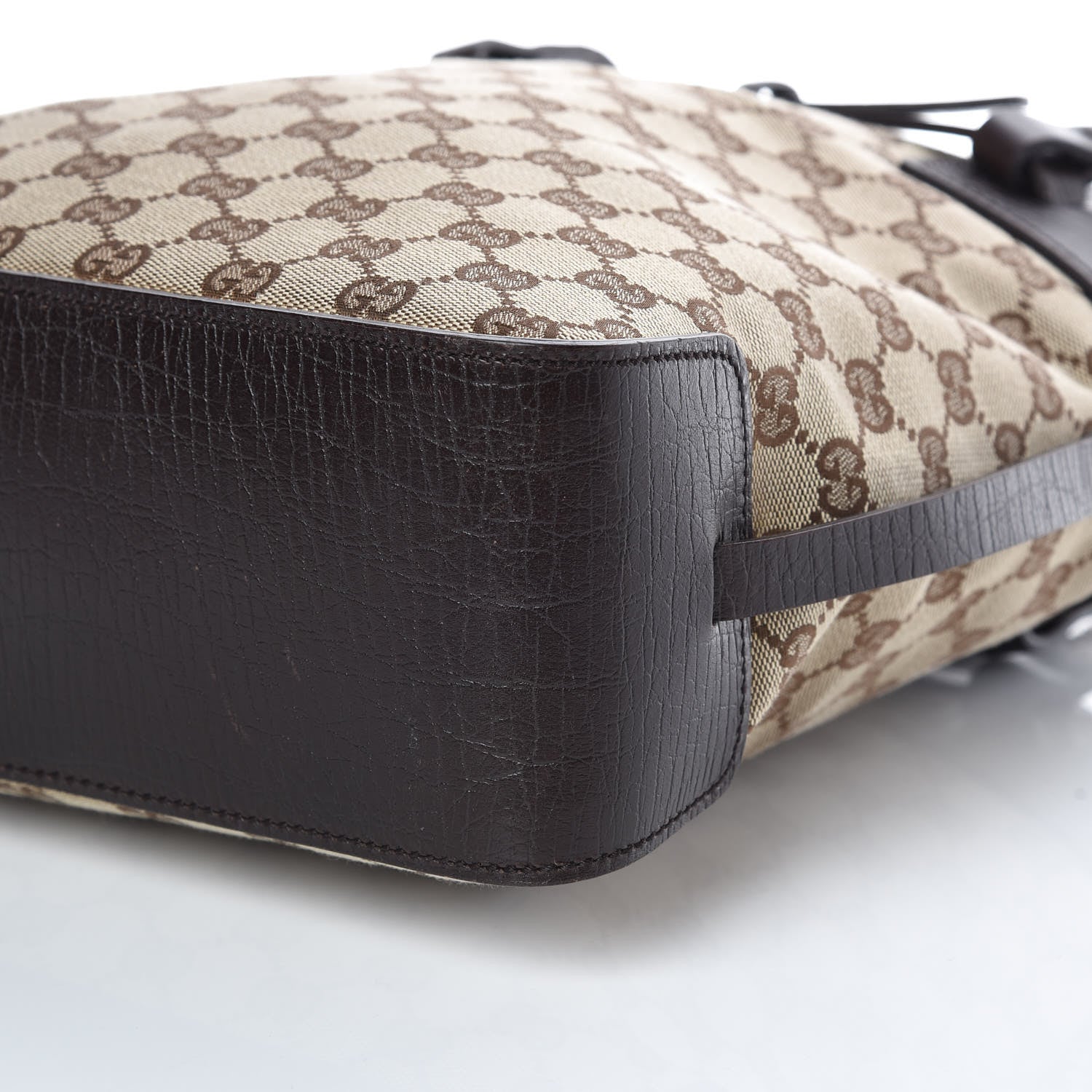 Gucci Monogram Small Bucket Tote Dark Brown 6 of 10