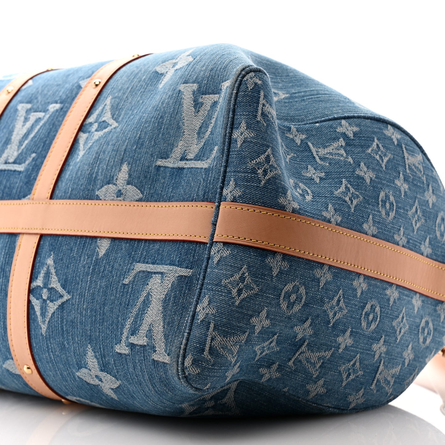 Denim Monogram New LV Remix Keepall Bandouliere 45 Blue