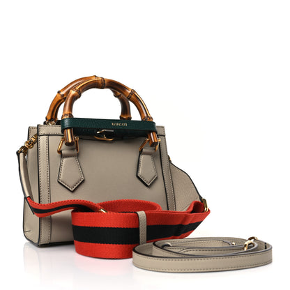 Gucci Wonka Grain Calfskin Mini Diana Tote Bag Oatmeal Vintage Green 3 of 9