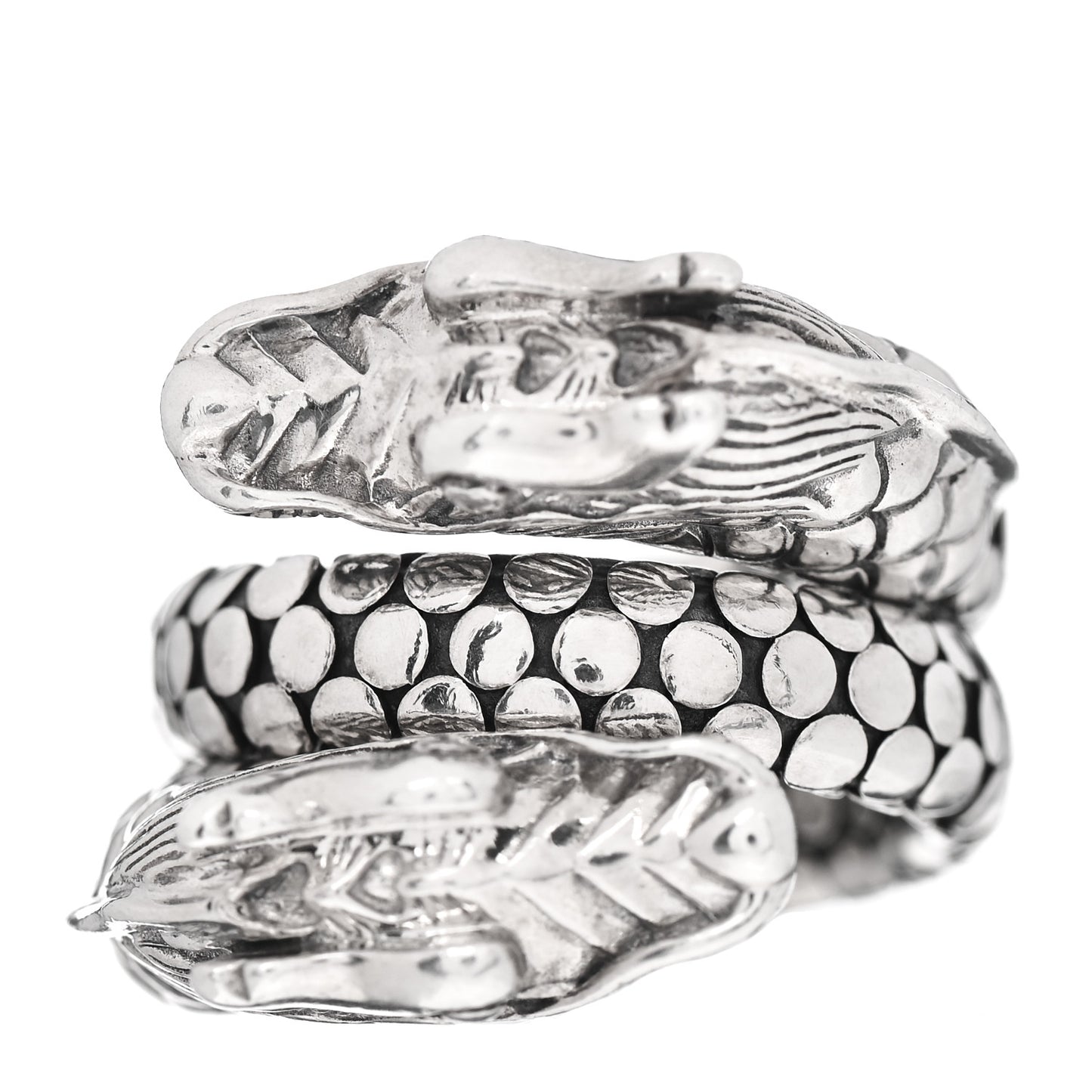 Sterling Silver Legends Naga Dragon Coil Ring 56 7.5