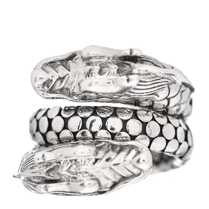 John Hardy Sterling Silver Legends Naga Dragon Coil Ring 56 7.5 3 of 5
