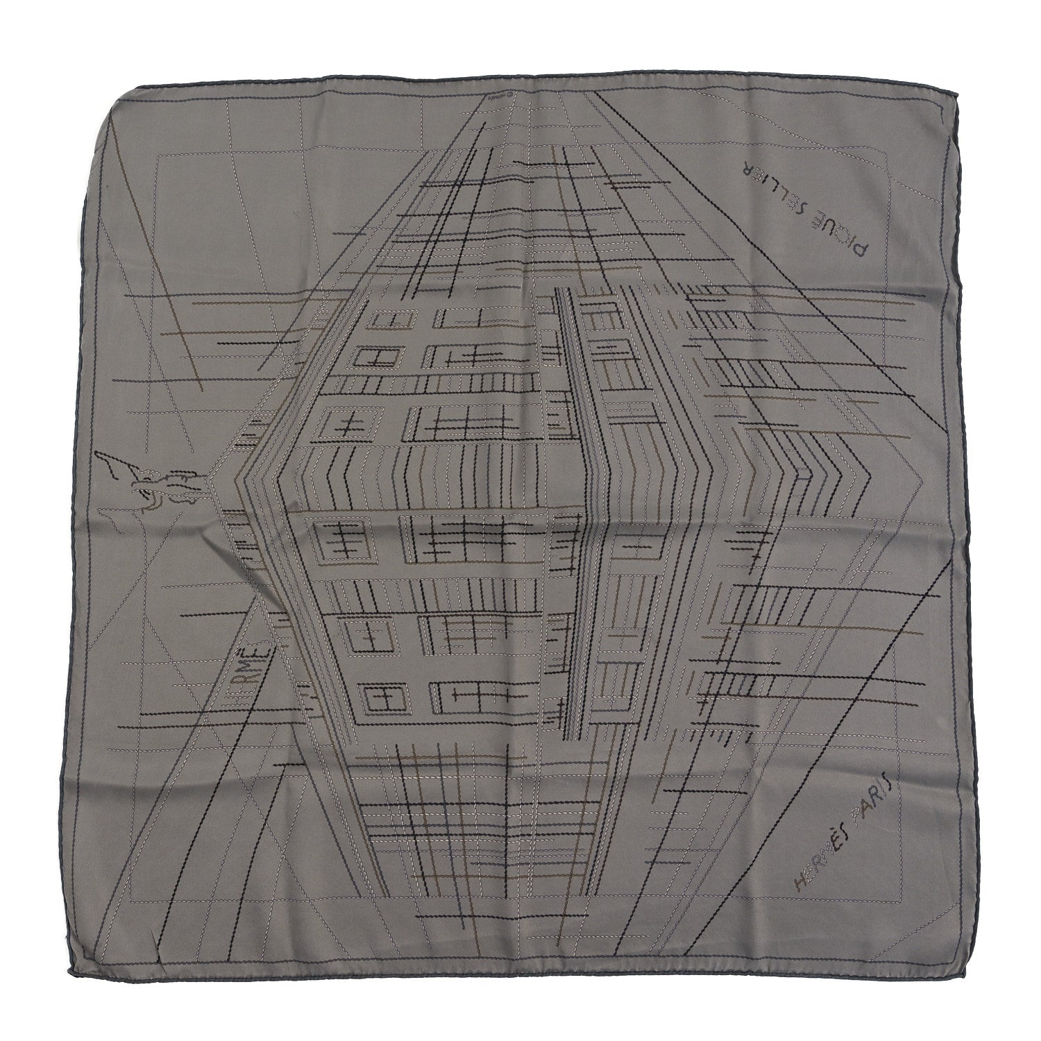 Hermes Silk Pique Sellier Scarf 70 1 of 4