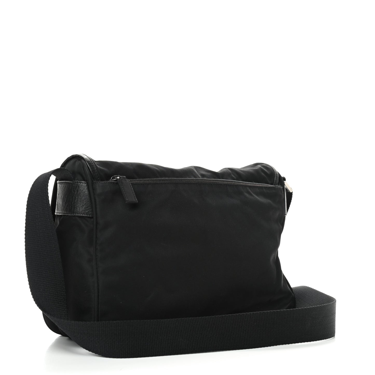 Nylon Vela Messenger Bag Black