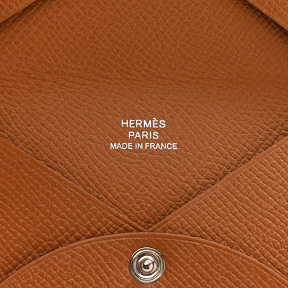 Hermes Epsom Calvi Card Case Gold 5 of 8