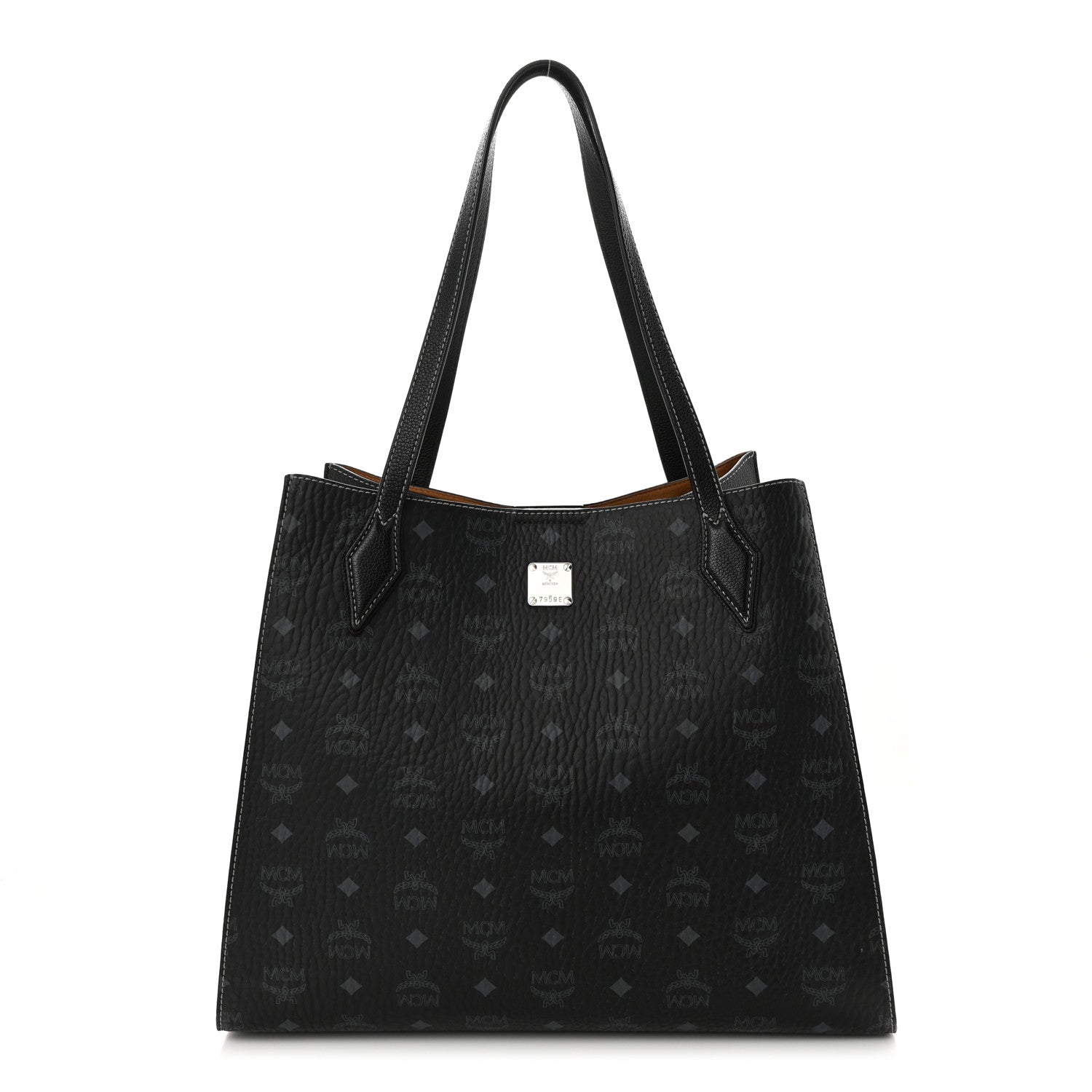 MCM Visetos Medium Luisa Shopper Tote Black 1 of 15