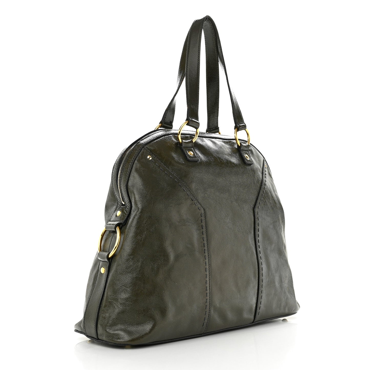 Patent Leather Oversized Muse Dark Grey