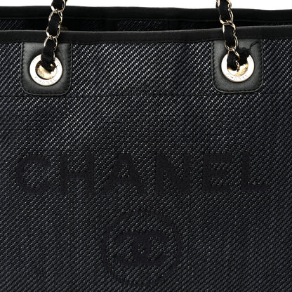 Chanel Mixed Fibers Calfskin Small Deauville Tote Black 8 of 11