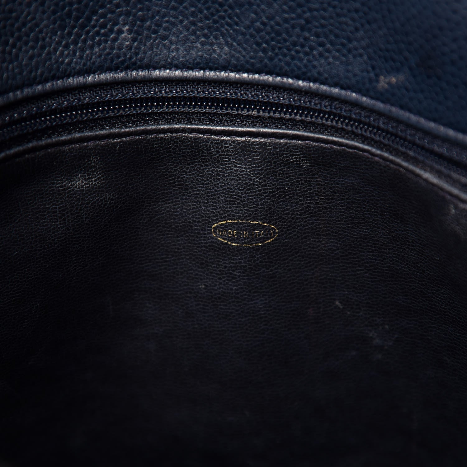 Chanel Caviar Timeless CC Shoulder Bag Navy Blue 7 of 19