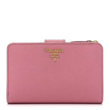 Prada Vitello Move Compact Wallet Geranio 1 of 13