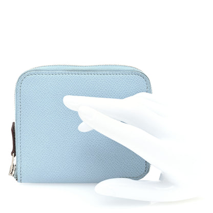 Hermes Epsom Silk'In Compact Wallet Celeste 2 of 9