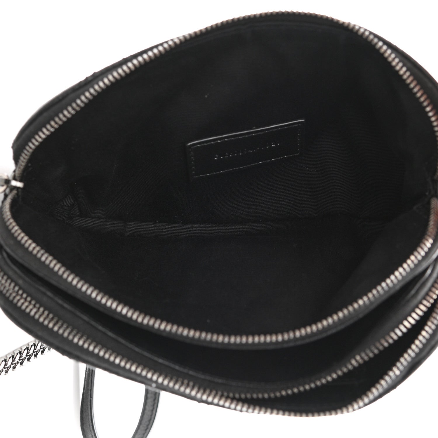 Saint Laurent Grained Lambskin Quilted Mini Becky Double Zip Bag Black 6 of 13