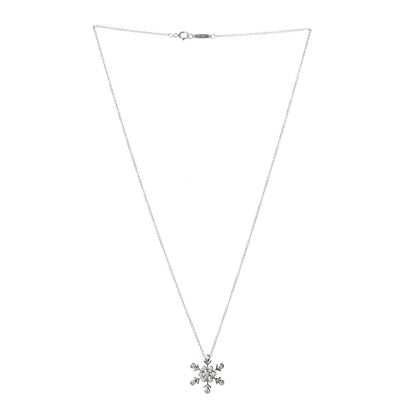 Tiffany Platinum Diamond Snowflake Pendant Necklace 3 of 6