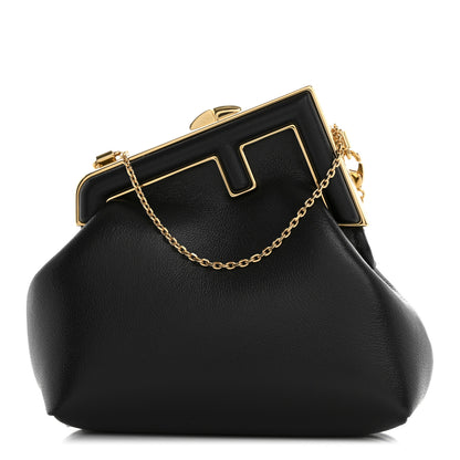 Fendi Shiny Nappa Nano Fendi First Bag Charm Black 1 of 12