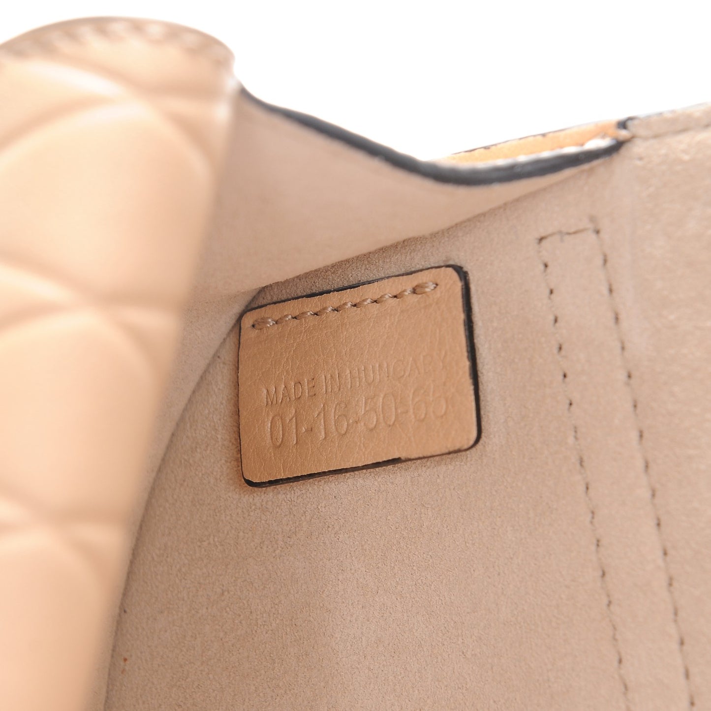Calfskin Embossed Nano Georgia Crossbody Bag Sand