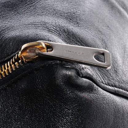 Celine Leather Horizontal Zipper Gusset Cabas Black 6 of 12