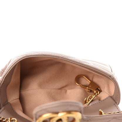 Gucci Calfskin Matelasse Super Mini GG Marmont Shoulder Bag Porcelain Rose 5 of 11