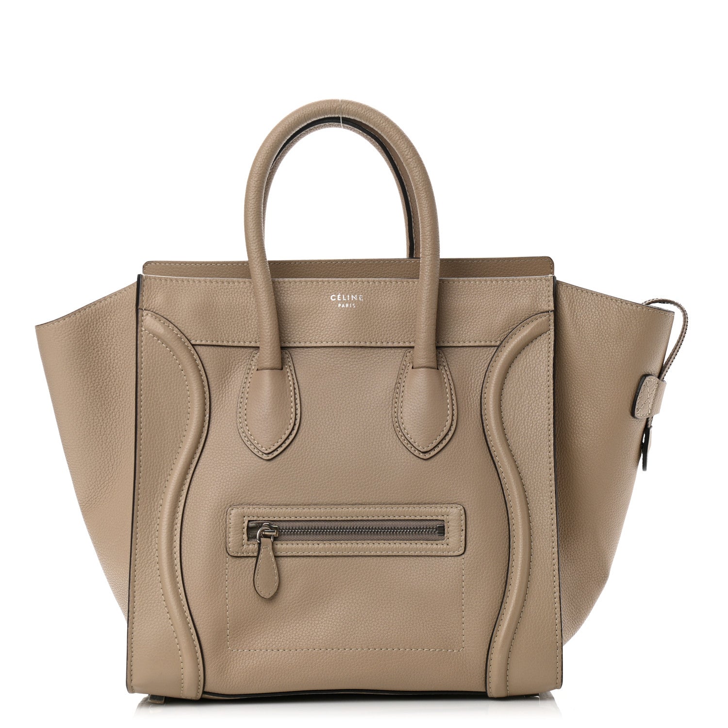 Celine Drummed Calfskin Mini Luggage Dune 1 of 10