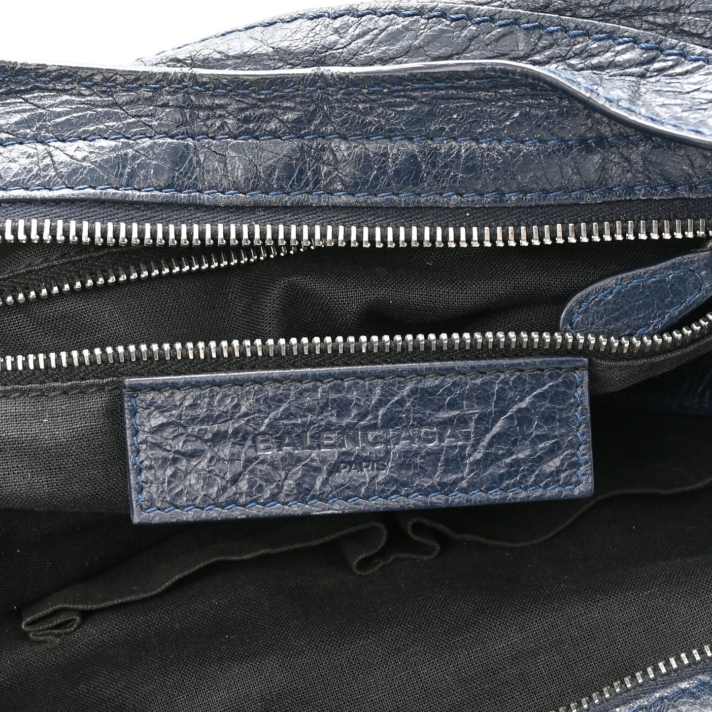Agneau Giant 12 Silver Hardware City Bleu Obscur