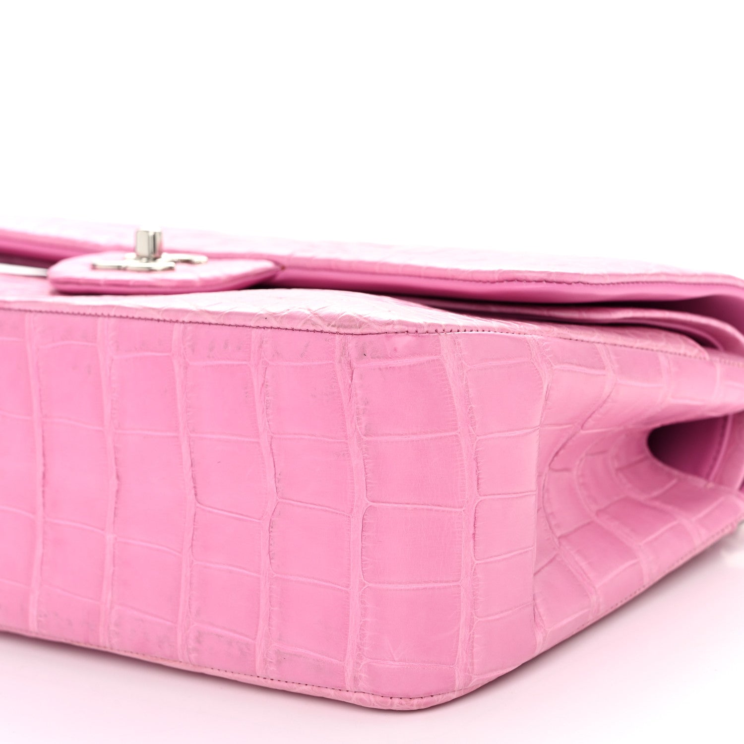 Chanel Alligator Jumbo Double Flap Pink 10 of 11