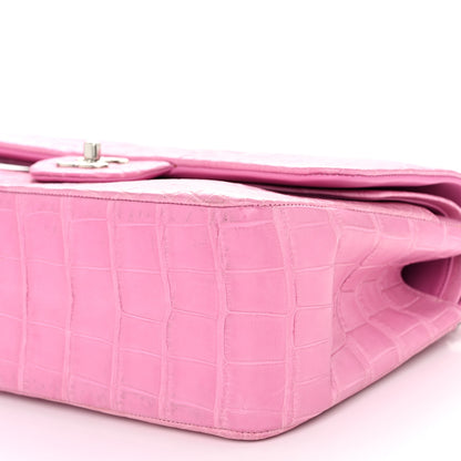 Chanel Alligator Jumbo Double Flap Pink 10 of 11