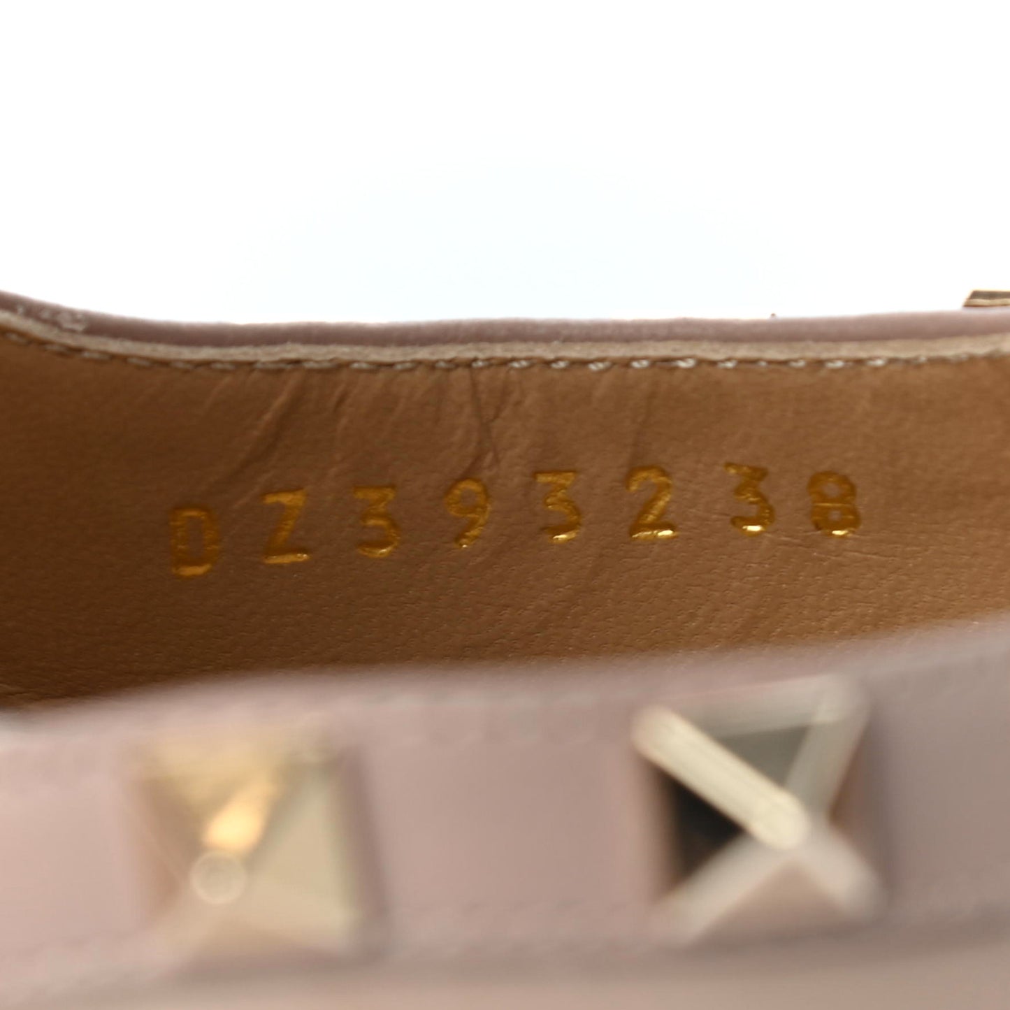 Patent Nappa Rockstud Ankle Strap 100mm Pumps 38 Poudre