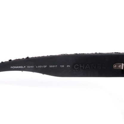 Chanel Tweed Boy CC Sunglasses 5240 Black 4 of 6