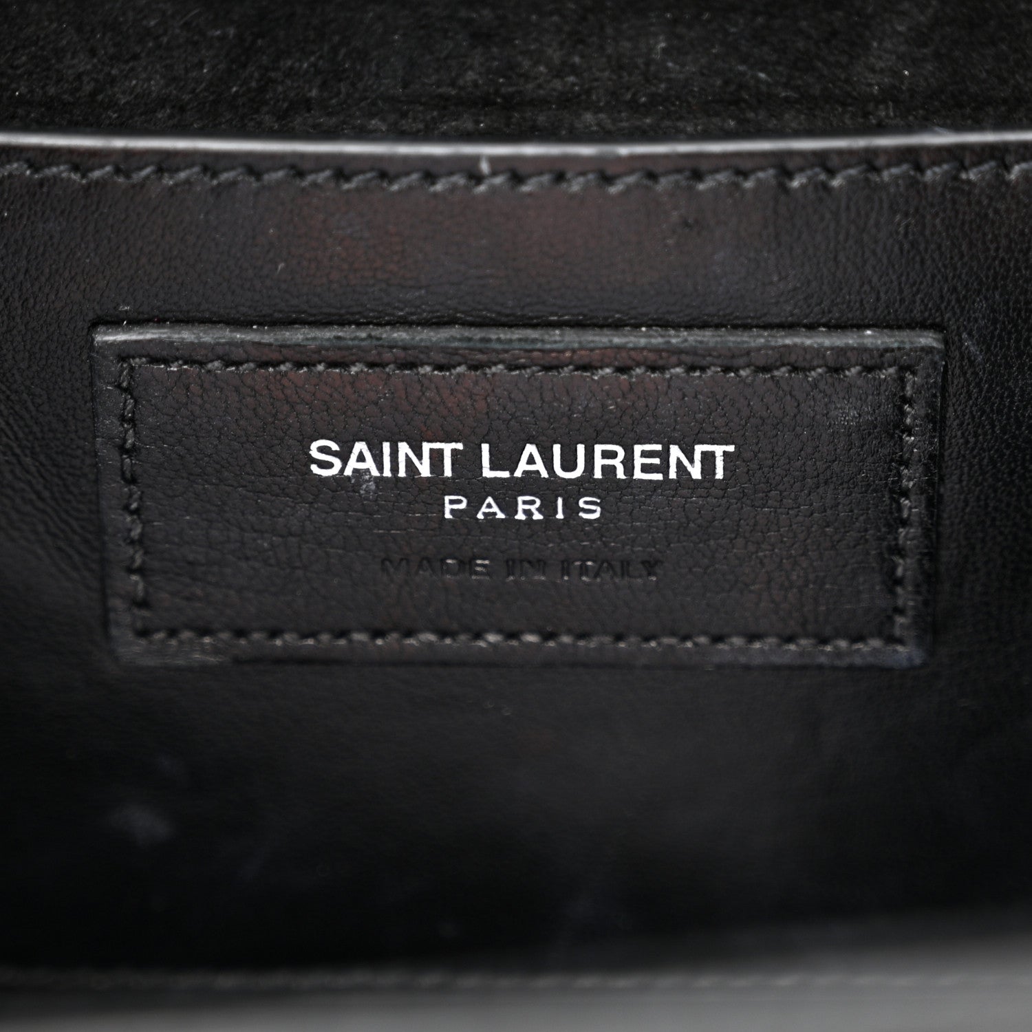 Saint Laurent Calfskin Crocodile Embossed Medium Classic Monogram Kate Tassel Satchel Black 6 of 13