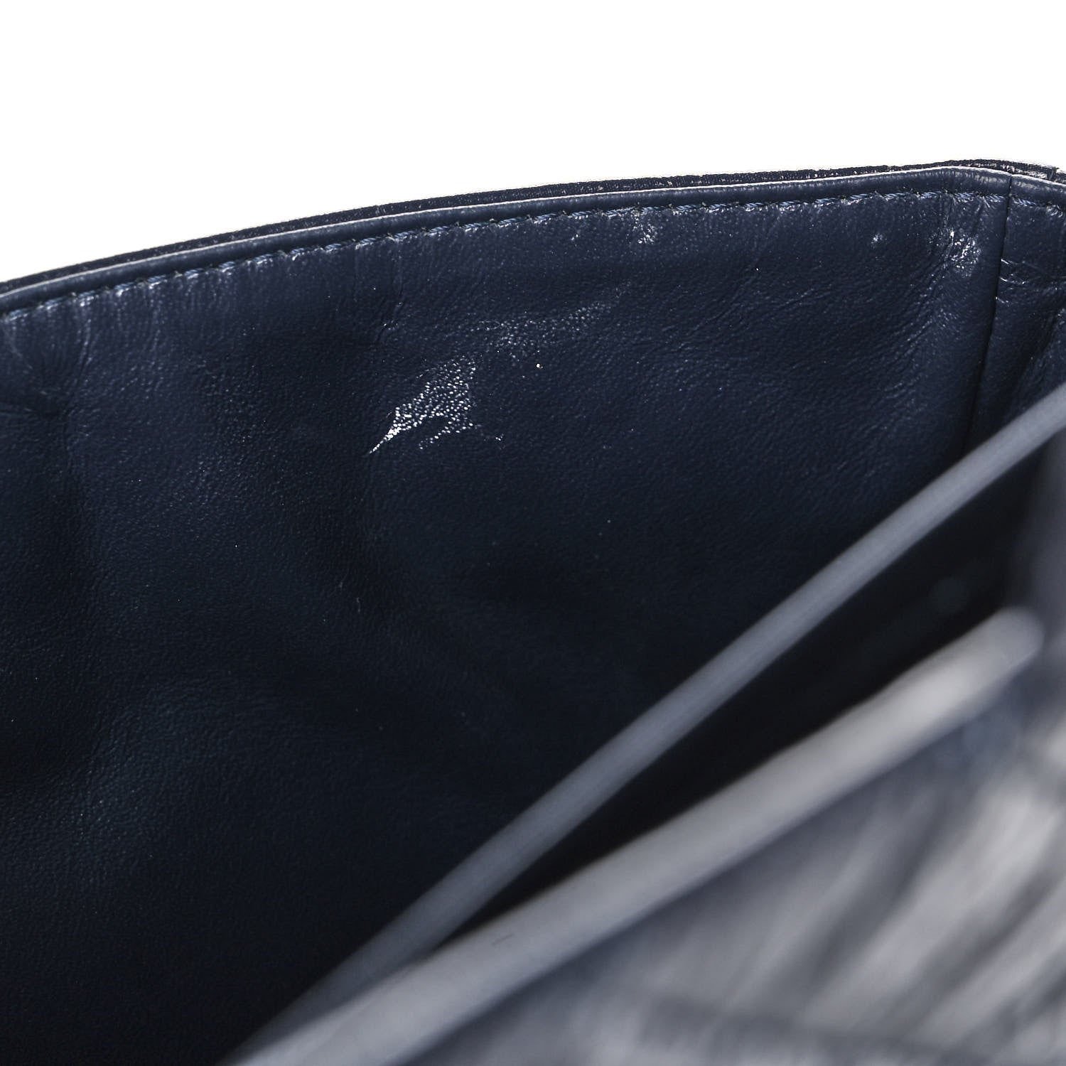 Chanel Distressed Patent Quilted 2.55 Reissue 225 Flap Navy 11 of 16