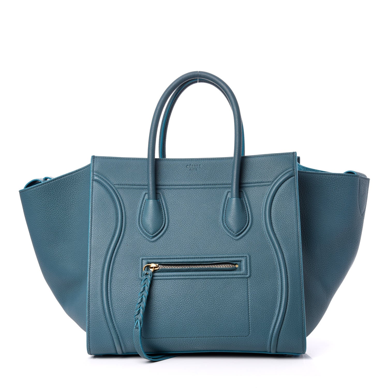 Celine Grained Calfskin Medium Phantom Luggage Slate Blue 1 of 8