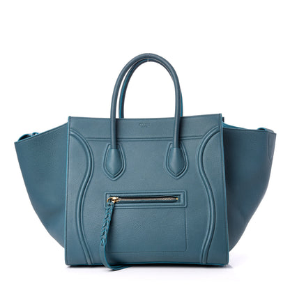 Celine Grained Calfskin Medium Phantom Luggage Slate Blue 1 of 8