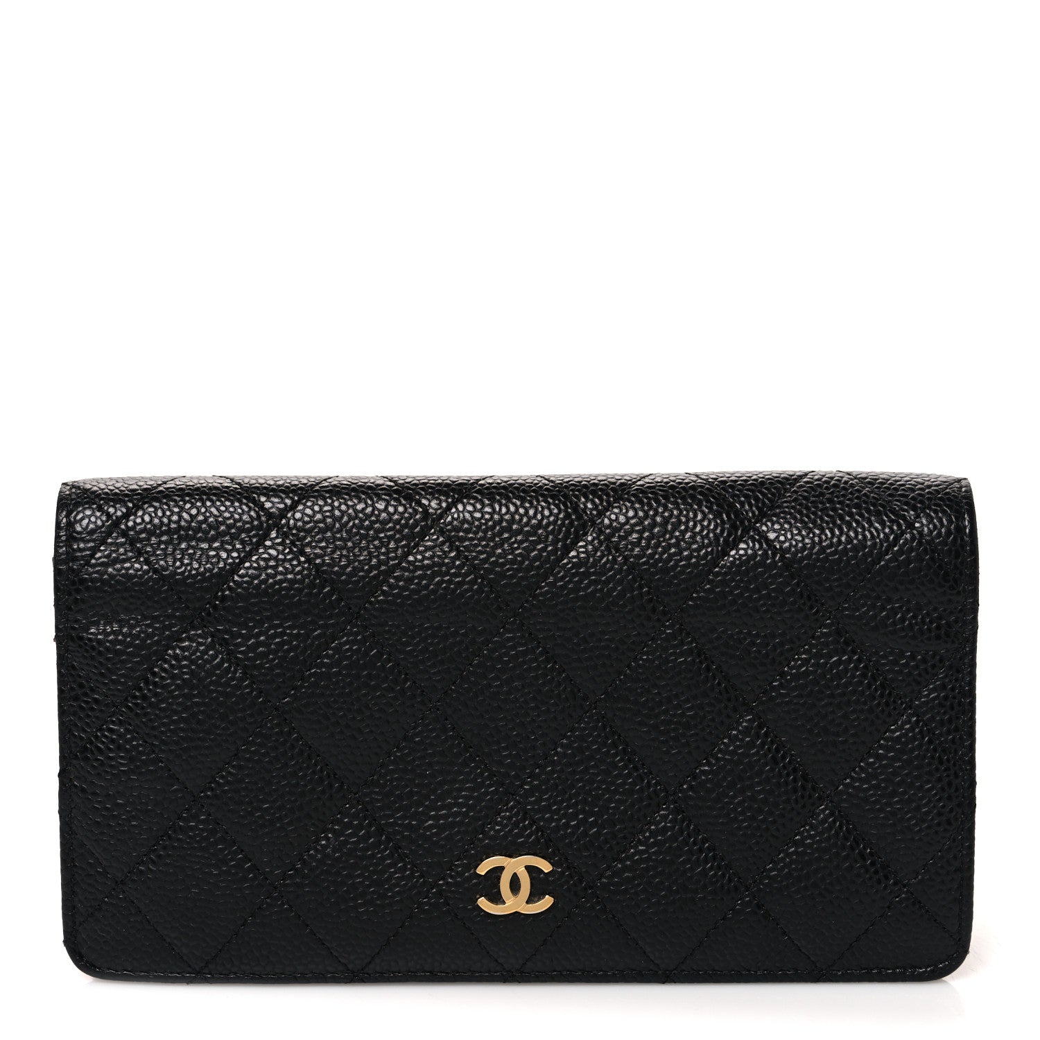 Chanel Caviar Quilted Yen Wallet Black 1 of 10