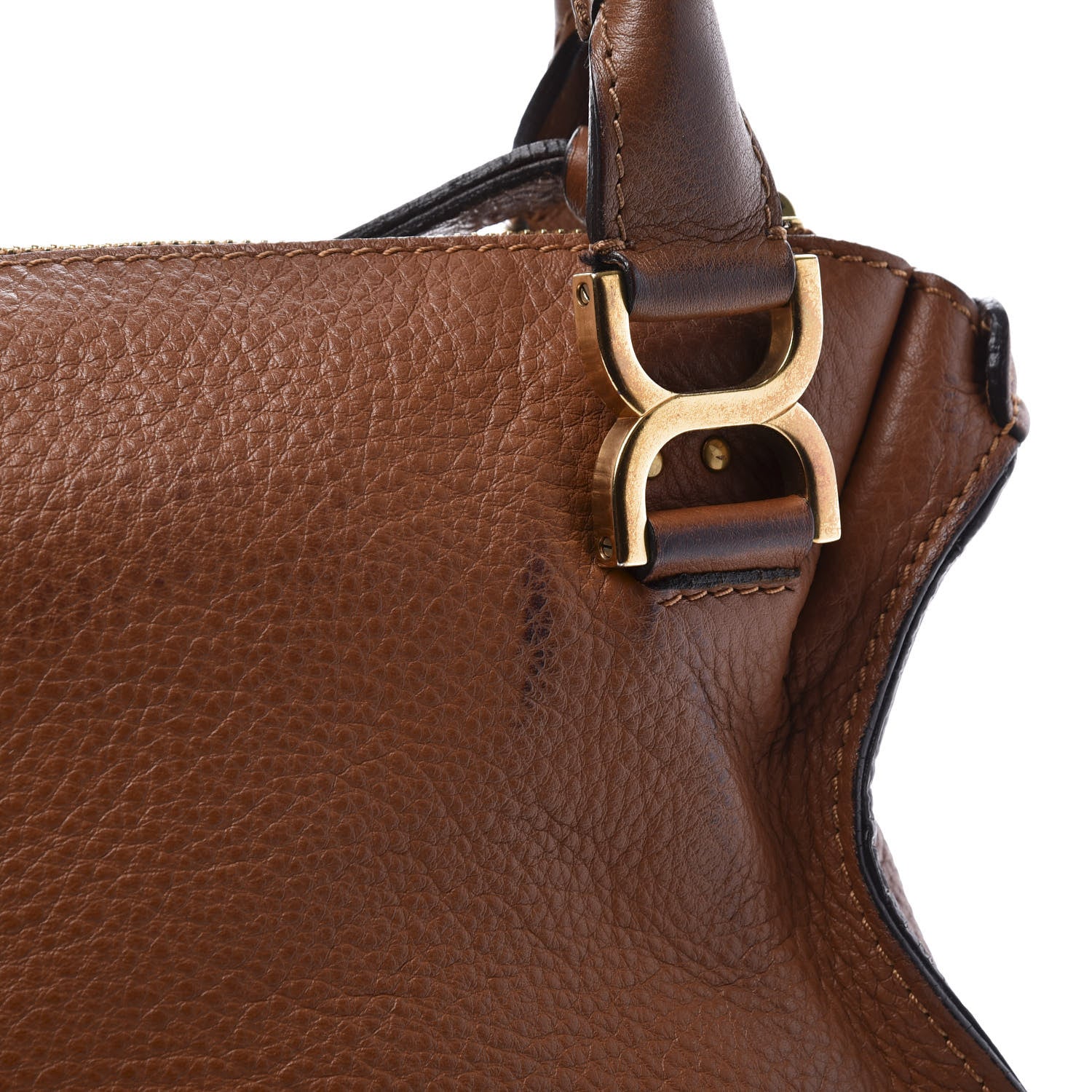 Chloe Calfskin Small Marcie Satchel Tan 10 of 10