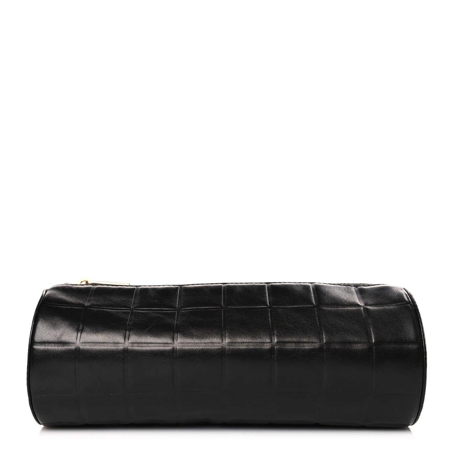 Lambskin Chocolate Bar Cosmetic Pouch Black