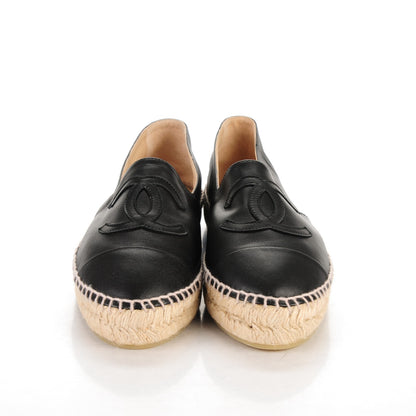 Chanel Lambskin CC Espadrilles 40 Black 2 of 10