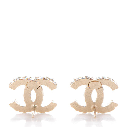 Chanel Crystal CC Earrings Gold 4 of 5