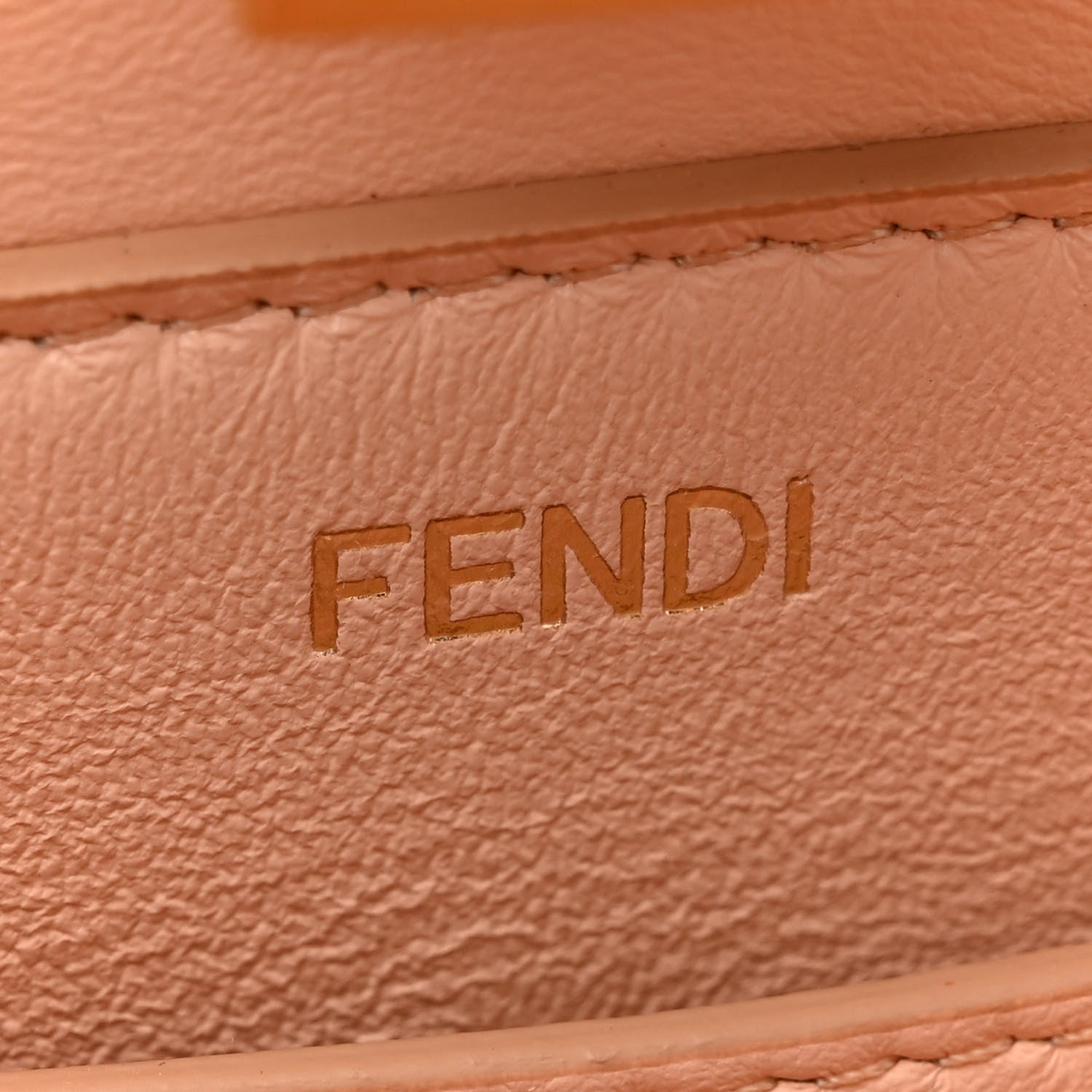Fendi Vitello King Luxor Shiny Nappa Medium Peekaboo I SEE U East West Satchel Brandy Light Rose 6 of 9