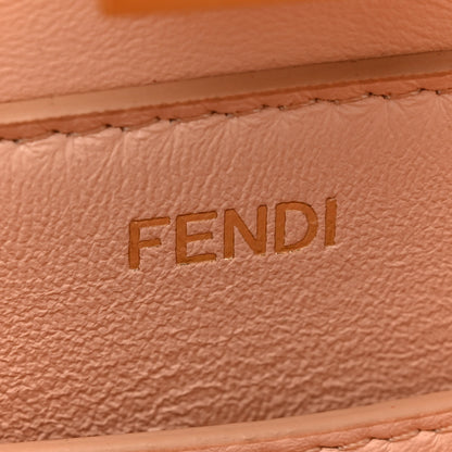 Fendi Vitello King Luxor Shiny Nappa Medium Peekaboo I SEE U East West Satchel Brandy Light Rose 6 of 9