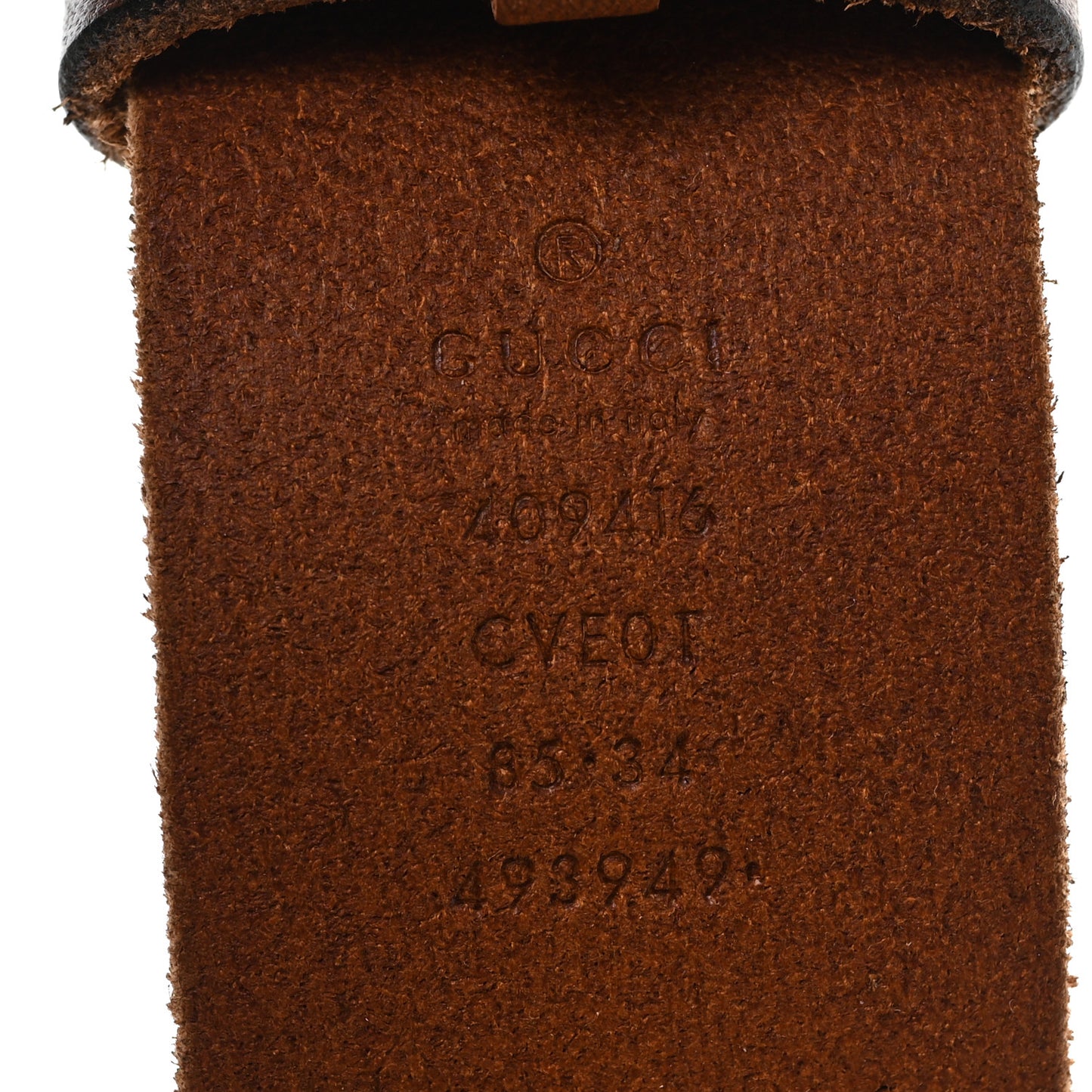Faded Calfskin Double G 40mm Belt 85 34 Cuir