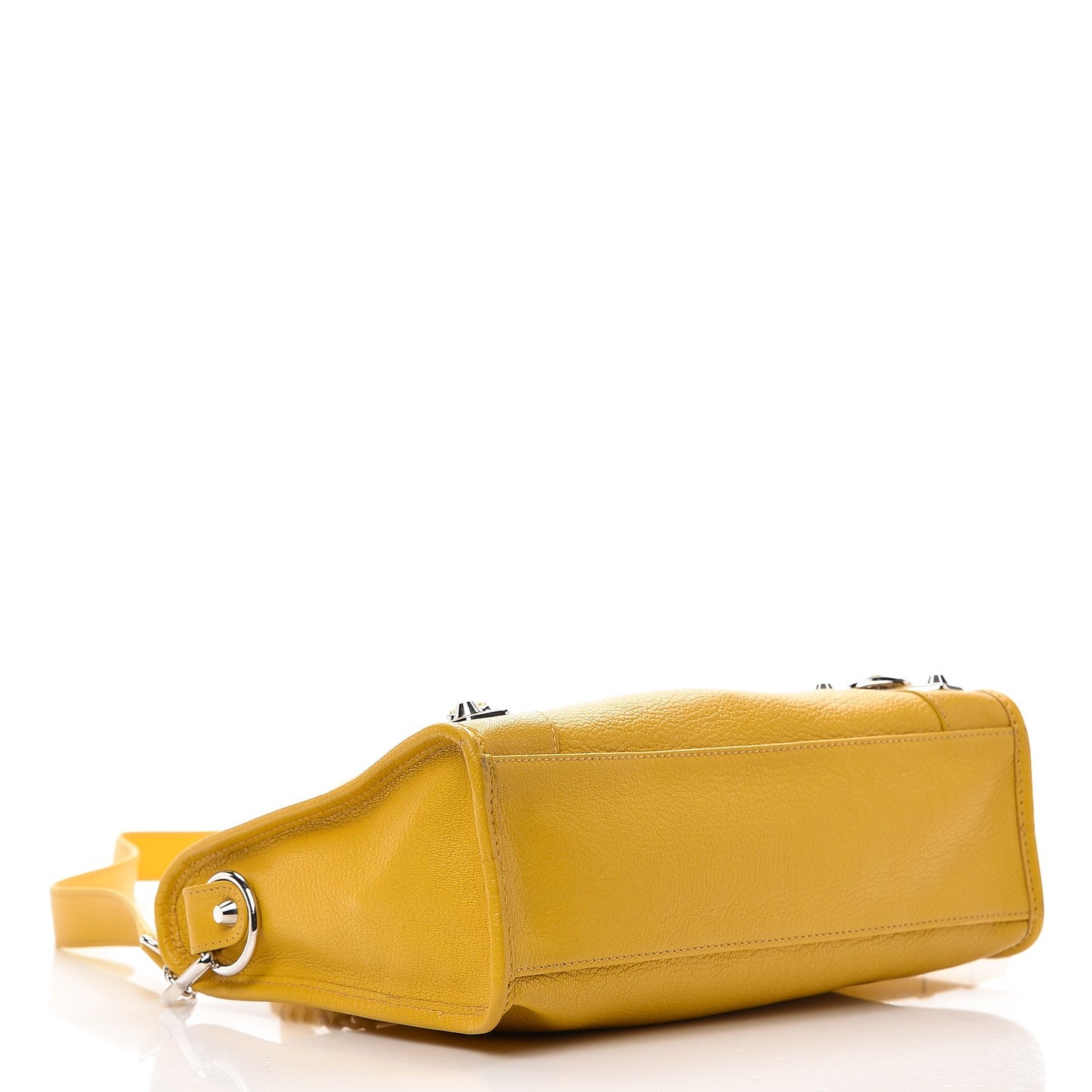 Chevre Silver Metallic Edge Hardware S City Jaune Epi