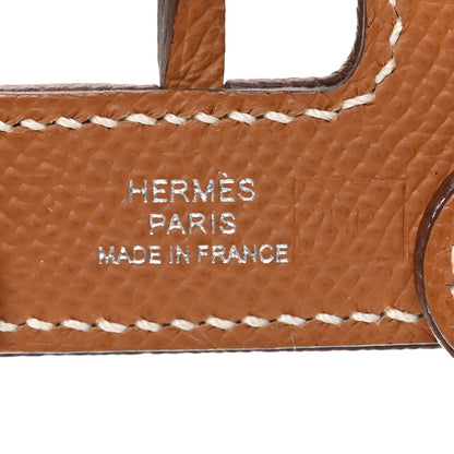 Hermes Epsom Cheval A Roulettes Bag Charm Gold Terre 3 of 3