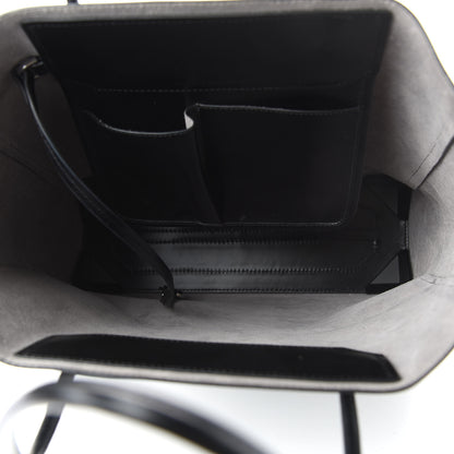 Alexander Wang Calfskin Crocodile Embossed Prisma Skeletal Tote Black Silver Hardware 5 of 9