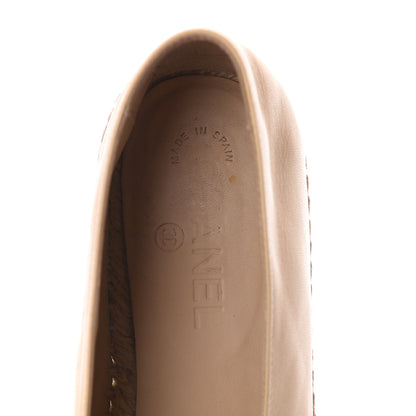Chanel Lambskin CC Espadrilles 40 Beige Black 5 of 7