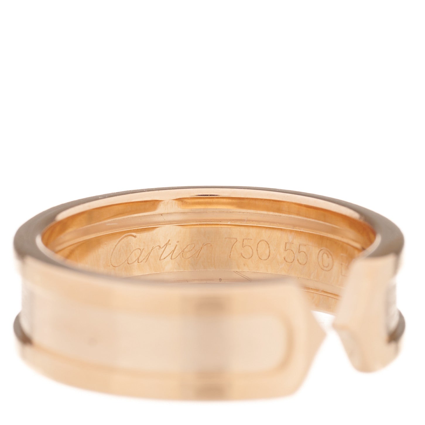 Cartier 18K Pink Gold 6.5mm C De Cartier Ring 55 7.25 3 of 4