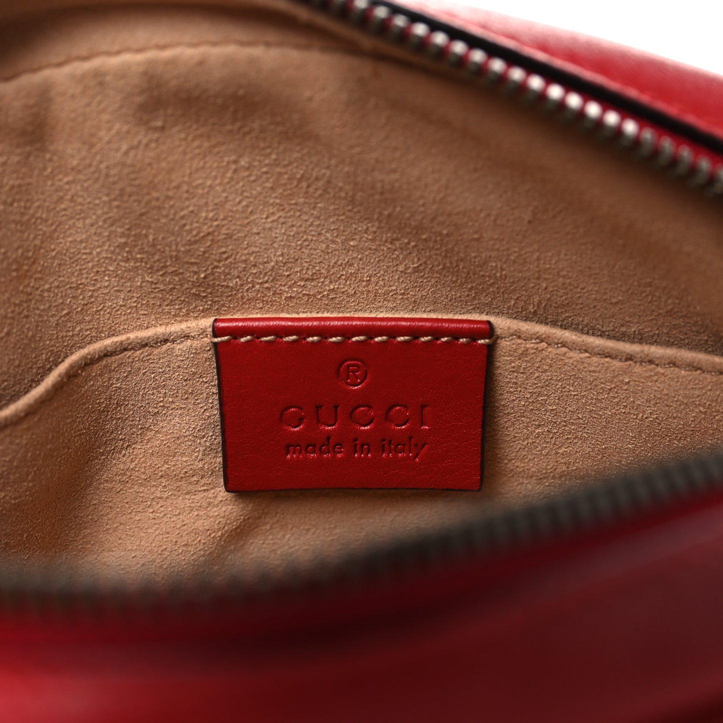 Calfskin Matelasse GG Marmont Belt Bag 95 38 Hibiscus Red