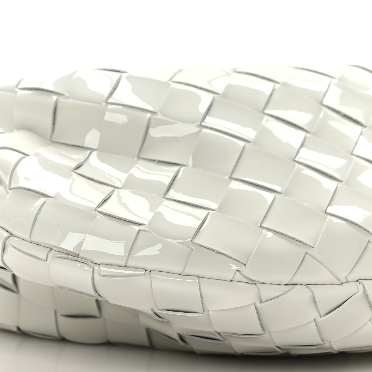 Patent Nappa Intrecciato Mini Jodie White