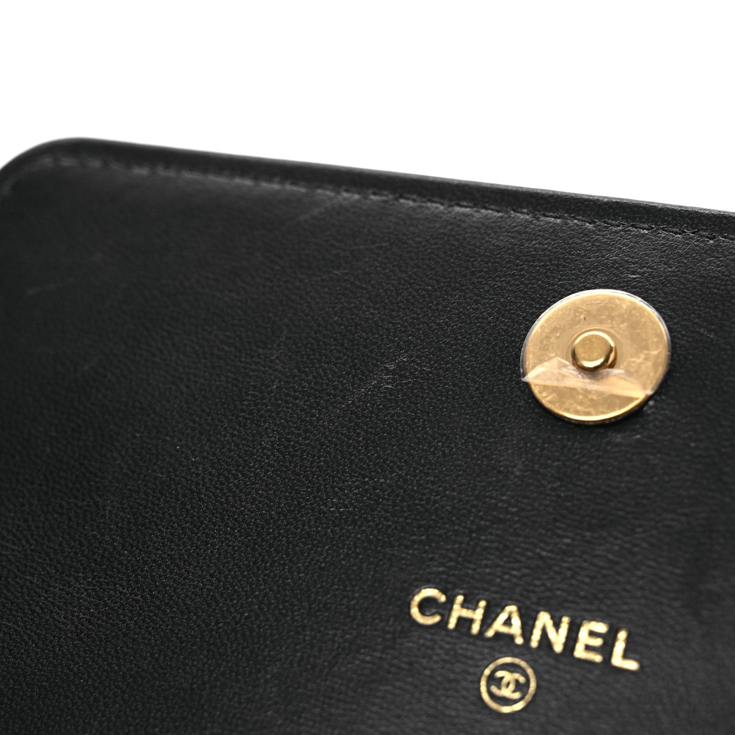 Chanel Lambskin Quilted CC Pearl Enamel Clutch on Chain WOC Black 12 of 13