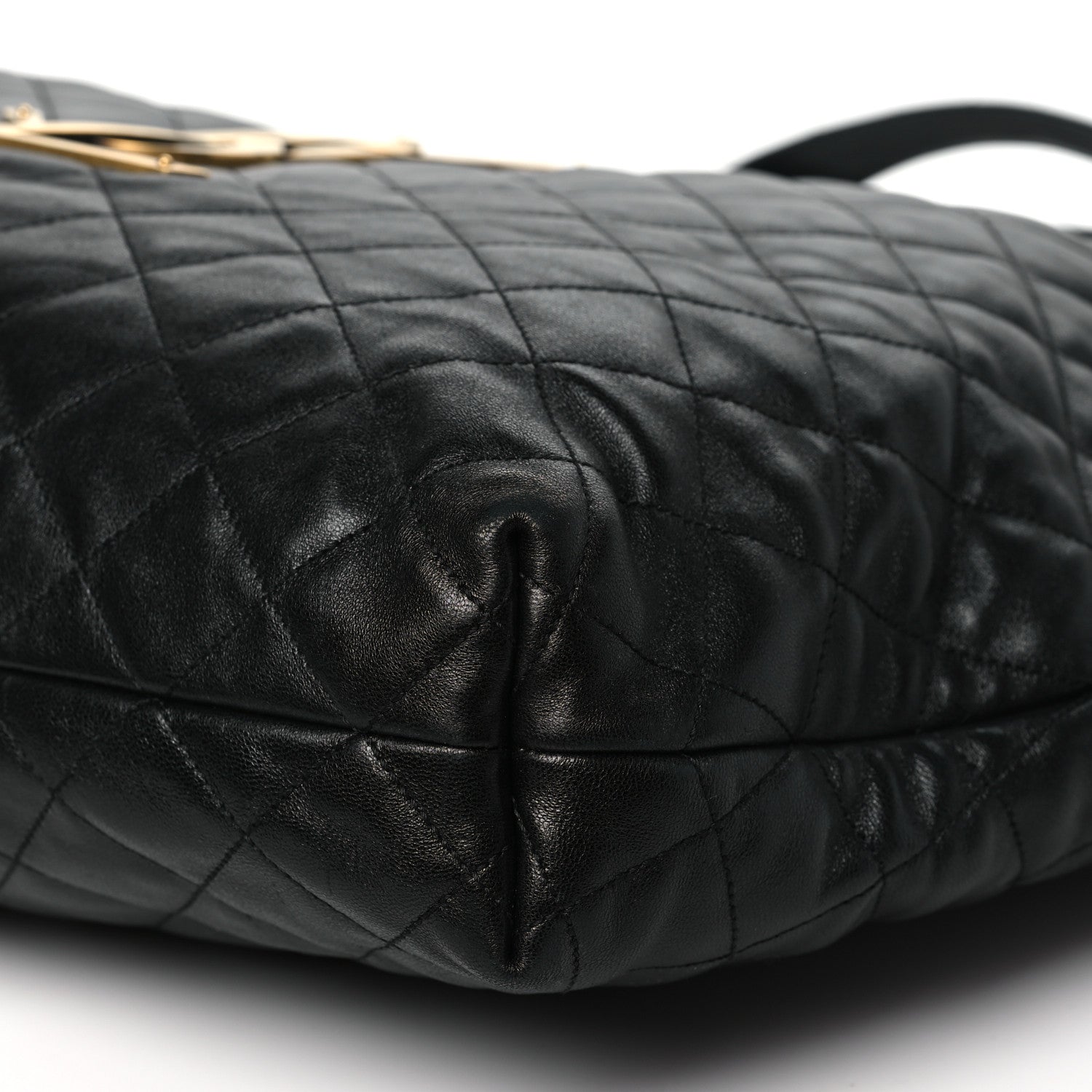 Saint Laurent Lambskin Quilted Maxi Icare Shopping Tote Black 11 of 11