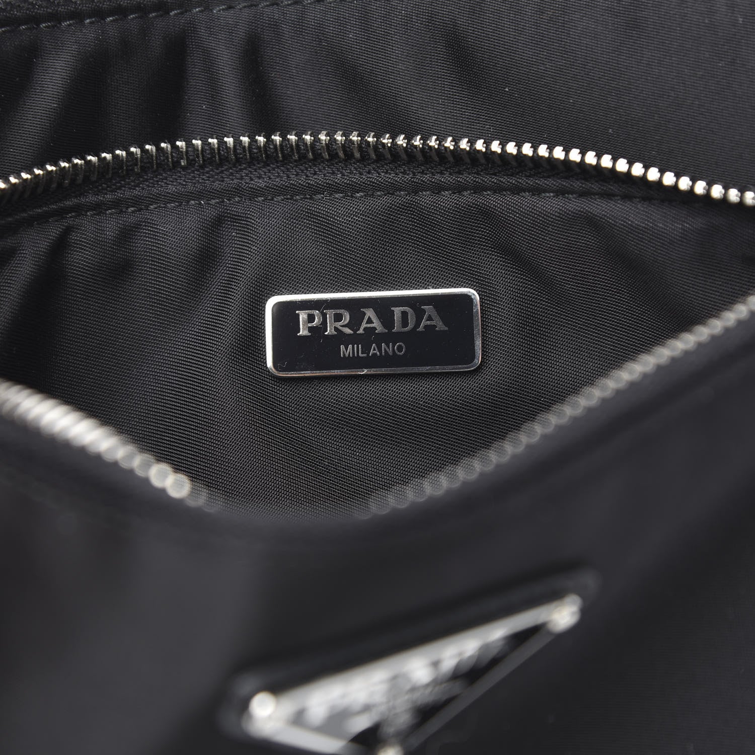 Prada Nylon Shoulder Bag Black 6 of 9