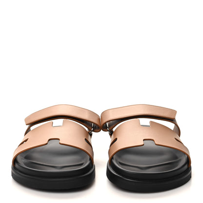 Hermes Calfskin Mens Chypre Sandals 40.5 Naturel 2 of 9